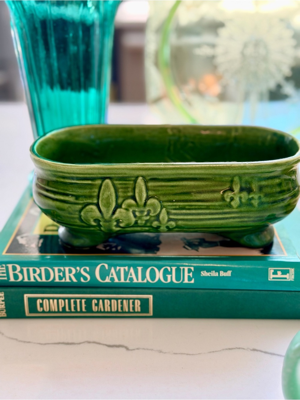 Vintage Ceramic Footed Planter